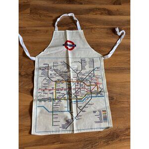 London Underground Map Apron With Adjustable Ties Cotton 1994 Design Kitchen